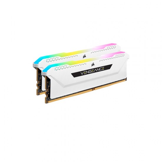  Corsair VENGEANCE RGB PRO SL 16GB (2x8GB) DDR4 DRAM 3600MHz C18 White Desktop RAM